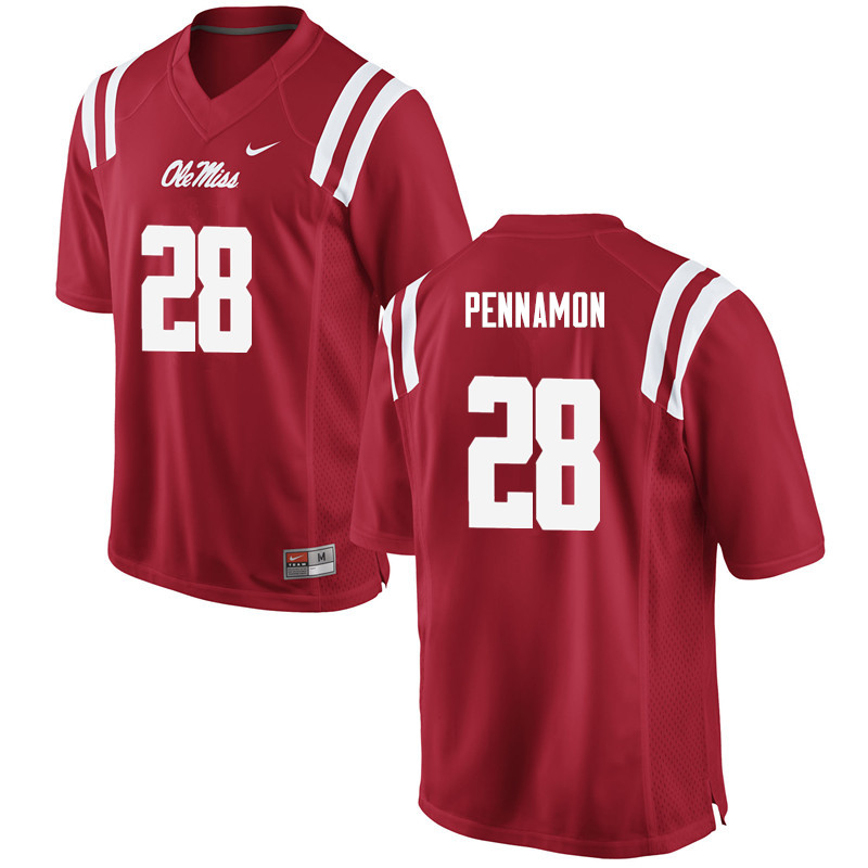 DVaughn Pennamon Ole Miss Rebels NCAA Men's Red #28 Stitched Limited College Football Jersey SCP0558EZ